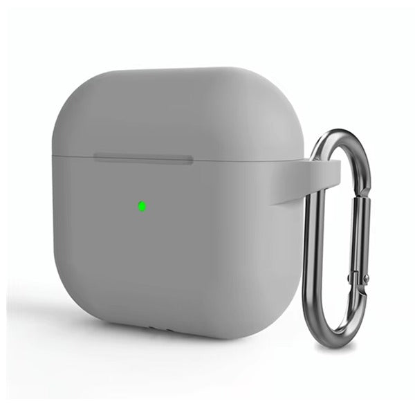 كڤر حماية سيليكون لسماعات Airpods 4 مع حلقة تعليق | رمادي فاتح كڤر حماية سيليكون لسماعات Airpods 4 مع حلقة تعليق | رمادي فاتح
